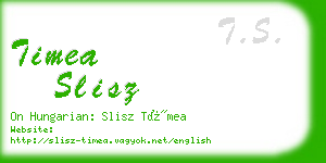 timea slisz business card